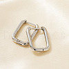 Elegant Rectangle Brass Hoop Earrings BN8736-1-1