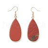 Natural Gemstone Teardrop Dangle Earrings EJEW-G331-01G-4