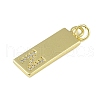 Brass Micro Pave Clear Cubic Zirconia Pendants KK-P266-06G-N-2