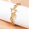 Golden 304 Stainless Steel Charm Bracelets NJEW-K284-01G-M-3