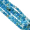 Natural Striped Agate/Banded Agate Beads Strands X-G-G581-4mm-05-2