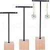 T Bar Iron & Wood Earring Displays Sets EDIS-WH0016-03-1