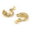 Brass Micro Pave Cubic Zirconia Pendants KK-M324-02C-G-2