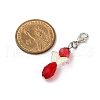 Angel Glass Pendant Decorations HJEW-JM03467-3
