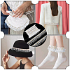 FINGERINSPIRE 10 Yards Double Layer Polyester Pleated Lace Trim DIY-FG0006-46-6