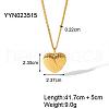 Stylish Stainless Steel Heart Stud Earrings & Pendant Necklaces Sets for Women IR7805-1-4