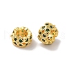 Long-Lasting Plated Brass Micro Pave Clear Cubic Zirconia Beads KK-K381-18B-G01-1