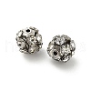 7mm Brass Crystal Rhinestone Beads KK-S519-01B-P-2