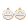 (Defective Closeout Sale: Yellowing) Alloy Enamel Pendants ENAM-XCP0001-38B-2