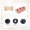 Olycraft 2 Strands Natural Black Spinel Beads Strands G-OC0005-44-2