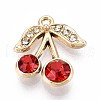 Alloy Rhinestone Pendants PALLOY-T090-58KCG-1