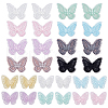  28Pcs 14 Styles Organza Lace Embroidery Costume Accessories DIY-NB0012-80-1