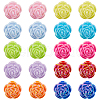 SOFPLATE 40Pcs 10 Colors UV Plating Iridescent Acrylic Beads MACR-SP0001-39-1