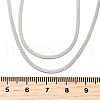 304 Stainless Steel Flat Snake Chain Double Chain Necklaces NJEW-Q039-01P-5