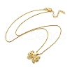 Brass Micro Pave Clear Cubic Zirconia Pendant Necklaces NJEW-M220-04B-G-2