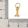 Ion Plating(IP) 304 Stainless Steel Enamel Alphabet Charms STAS-F308-02G-I-3