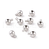Anti-Tarnish Rhodium Plated 925 Sterling Silver Beads STER-D035-02P-1