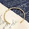 Ion Plating(IP) 304 Stainless Steel Cuff Bangles X-BJEW-H323-01G-4