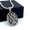Greek Mythology Stainless Steel Saint Andrew Pendant Necklaces for Men QX9126-1