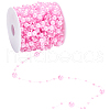 SUNNYCLUE 1 Roll Plastic Pearl Round Beaded Link Chains DIY-SC0025-23-1