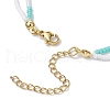 Mother's Day Jewellery Glass Beaded Double Layer Necklaces NJEW-MZ00070-04-5