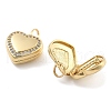Brass Pave Clear Cubic Zirconia Pendants KK-U009-11D-G-2