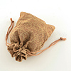 Polyester Imitation Burlap Packing Pouches Drawstring Bags X-ABAG-R004-14x10cm-03-3