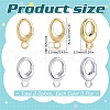 SUNNYCLUE 6Pcs 2 Colors Brass Spring Gate Rings FIND-SC0010-93-2