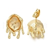 Brass Stud Earring Findings KK-K388-11G-1