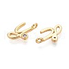 Brass Micro Pave Cubic Zirconia Charms KK-N263-97G-Y-2