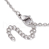 3 Pcs 201 Stainless Steel Crystal Stone Cage Pendant Necklaces NJEW-JN04749-6
