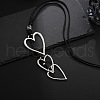 3 Heart Alloy Pendant Long Necklaces FS-WG4E8D1-01-4