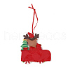 Christmas Car Handmade Polymer Clay Pendant Decorations HJEW-P017-03B-3
