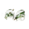 Inner Dried Flower Transparent Resin Pendants RESI-A043-02B-2
