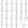 Natural Cultured Freshwater Pearl Potato Connector Charms PALLOY-SC00013-1