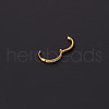 316 Stainless Steel Micro Pave Clear Cubic Zirconia Hoop Cartilage Earrings WG9FB89-07-2