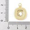 Rack Plating Brass Micro Pave Clear Cubic Zirconia Pendants KK-E102-33G-Q-3