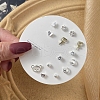 7 Pairs Anti-Tarnish Exquisite 925 Sterling Silver Stud Earrings Sets for Girls Women WG93702-04-1