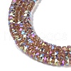 Electroplate Glass Beads Strands GLAA-Q105-03D-3