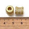 Brass Micro Pave Clear Cubic Zirconia European Beads ZIRC-I070-042G-2