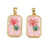 Brass Enamel Pendants KK-L190-012G-03-1