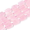 Natural Madagascar Rose Quartz Beads Strands G-T138-12-1