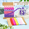 Gorgecraft 4 Cards 2 Styles  Polyester Wavy Fringe Trim Ribbon DIY-GF0009-48F-6