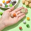 20Pcs 10 Style Sports Theme Food Grade Eco-Friendly Silicone Focal Beads SIL-CJ0001-13-4