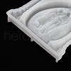 Valentine's Day Couple Sand Glass Shape Display Decoration DIY Silicone Statue Mold DIY-K072-03-6