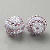 Stripe Pattern Resin Rhinestone Beads RESI-WH0034-20F-2