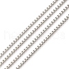 Anti-Tarnish Rhodium Plated 925 Sterling Silver Box Chains STER-F052-09P-1