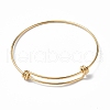 Ion Plating(IP) Adjustable 304 Stainless Steel Bangles Making X-MAK-F286-01G-1