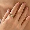 Fashionable Special-Interest 304 Stainless Steel Cubic Zirconia Finger Rings FS-WGDC130-08-1