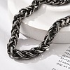 304 Stainless Steel Wheat Chains Bracelets for Women Men BJEW-A031-04D-AS-5